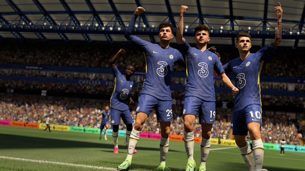 fifa 22 Chelsea players celebrating