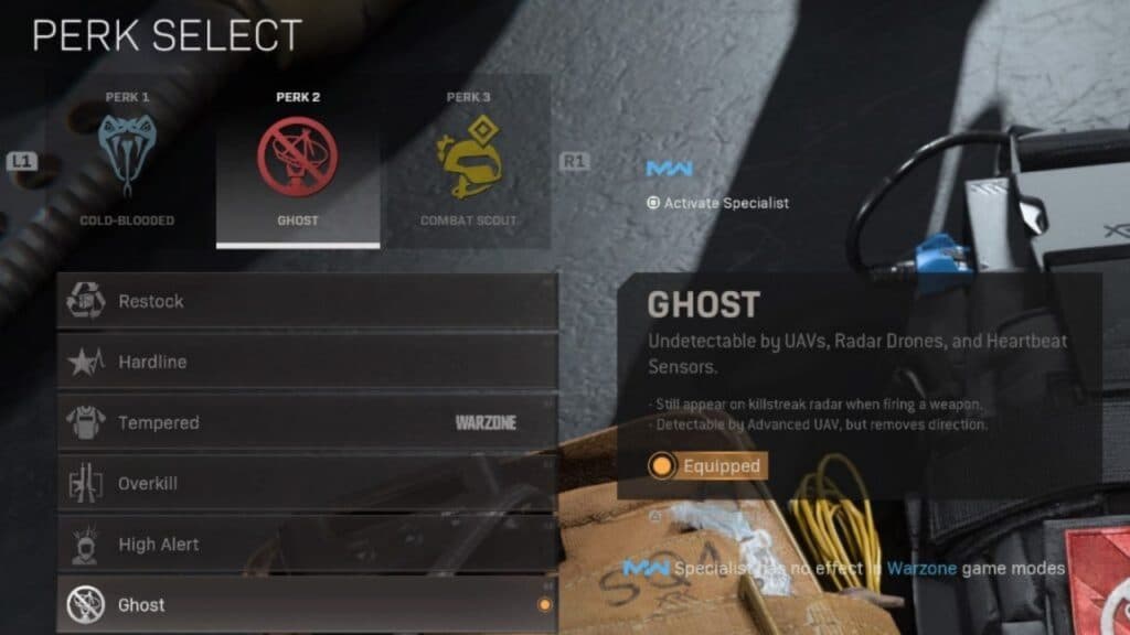 Ghost Perk in Call of Duty Warzone 