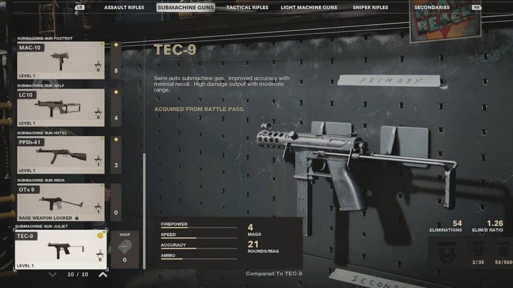 black ops cold war tec-9