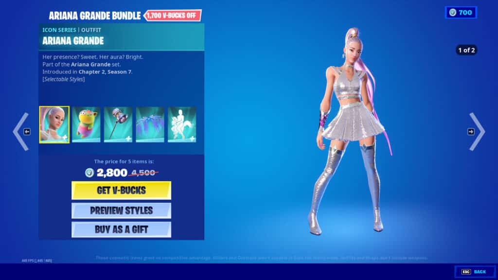 Fortnite Ariana Grande Bundle