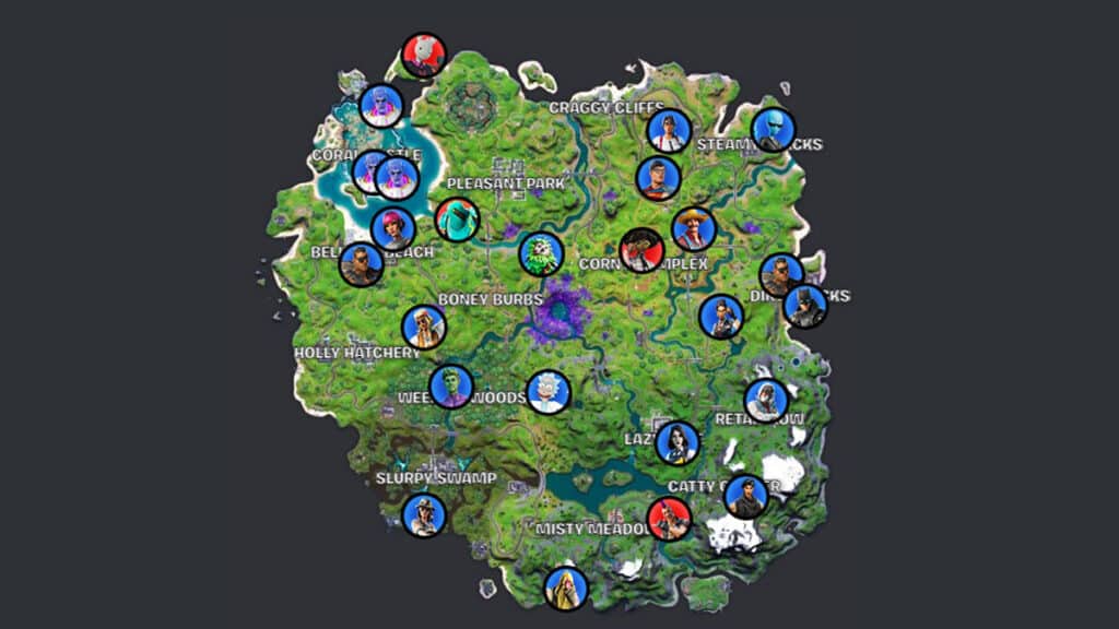 Fortnite Impending Doom Season 7 NPC locations