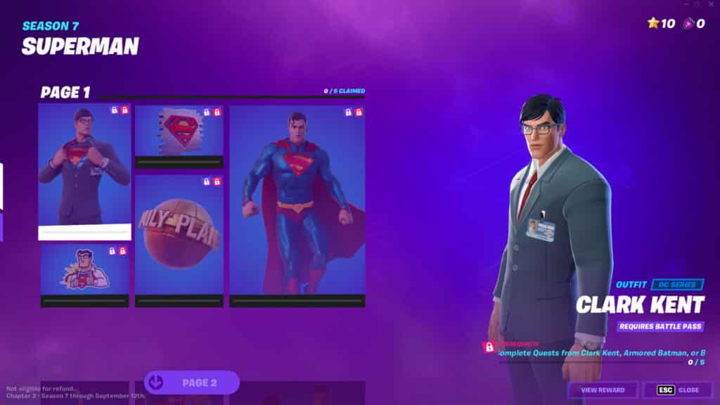 How to unlock the clark kent skin in Fortnite Season 7