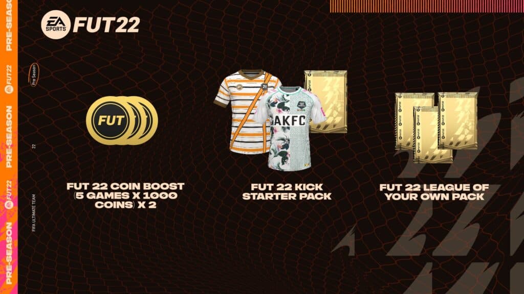 Screenshot of the rewards on offer in FIFA 21 Pre-Season