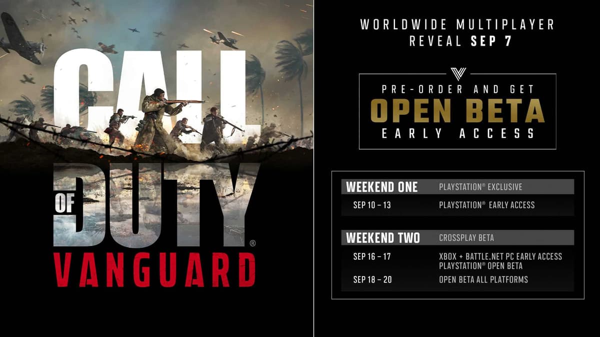 cod vanguard beta dates