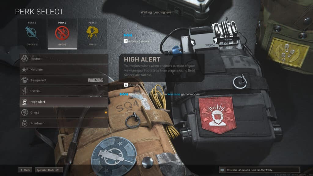 High Alert Perk in Call of Duty Warzone