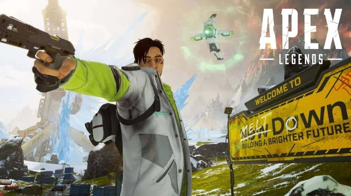 Apex Legends character Crypto aiming a pistol