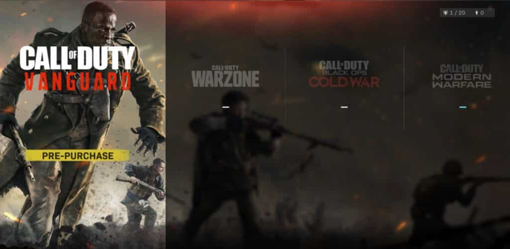 call of duty menu