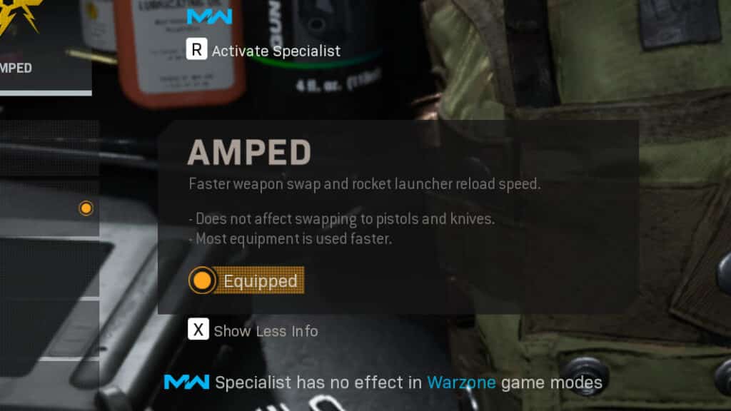 warzone amped perk