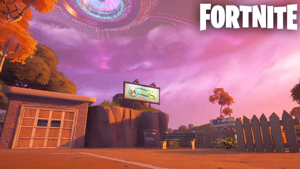 Fortnite billboard under Mothership