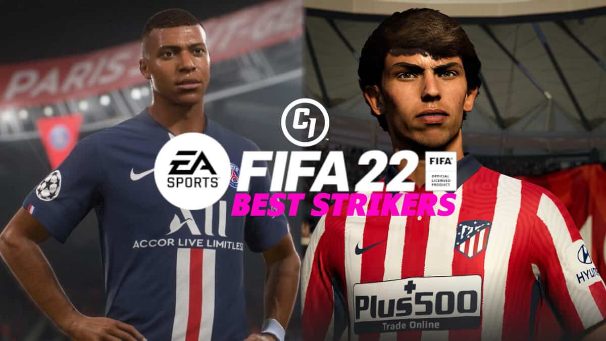 FIFA 22 strikers behind logo