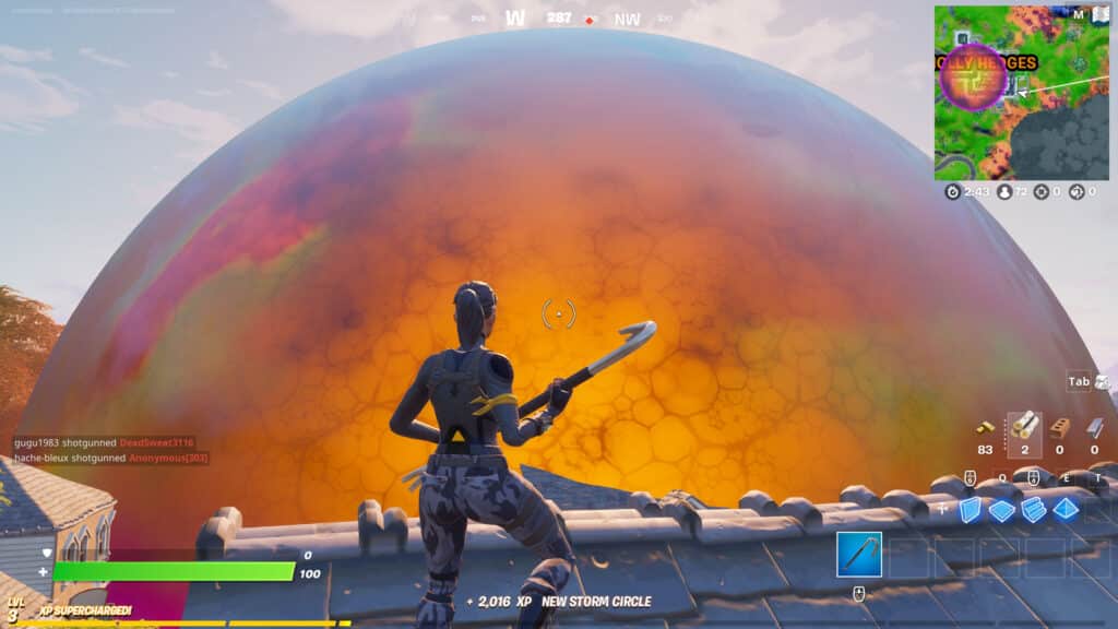 The Sideways bubble in Fortnite Season 8