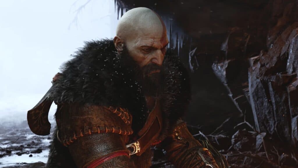 kratos sitting in god of war ragnarok