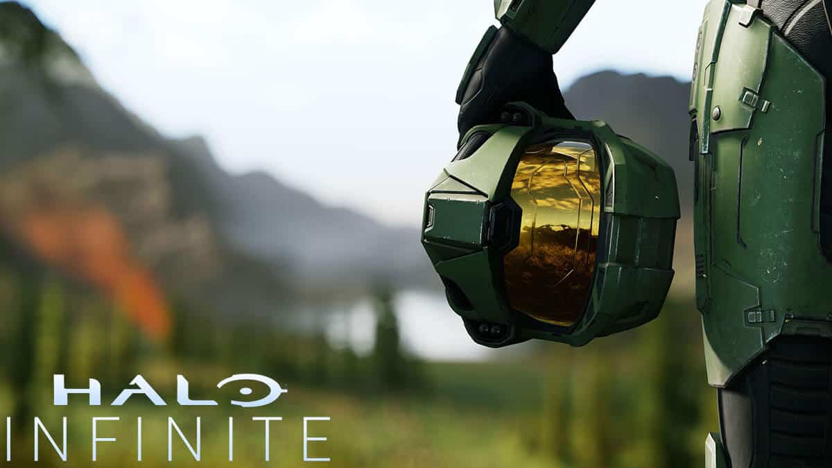 Master Chiefs helmet in Halo Infinite