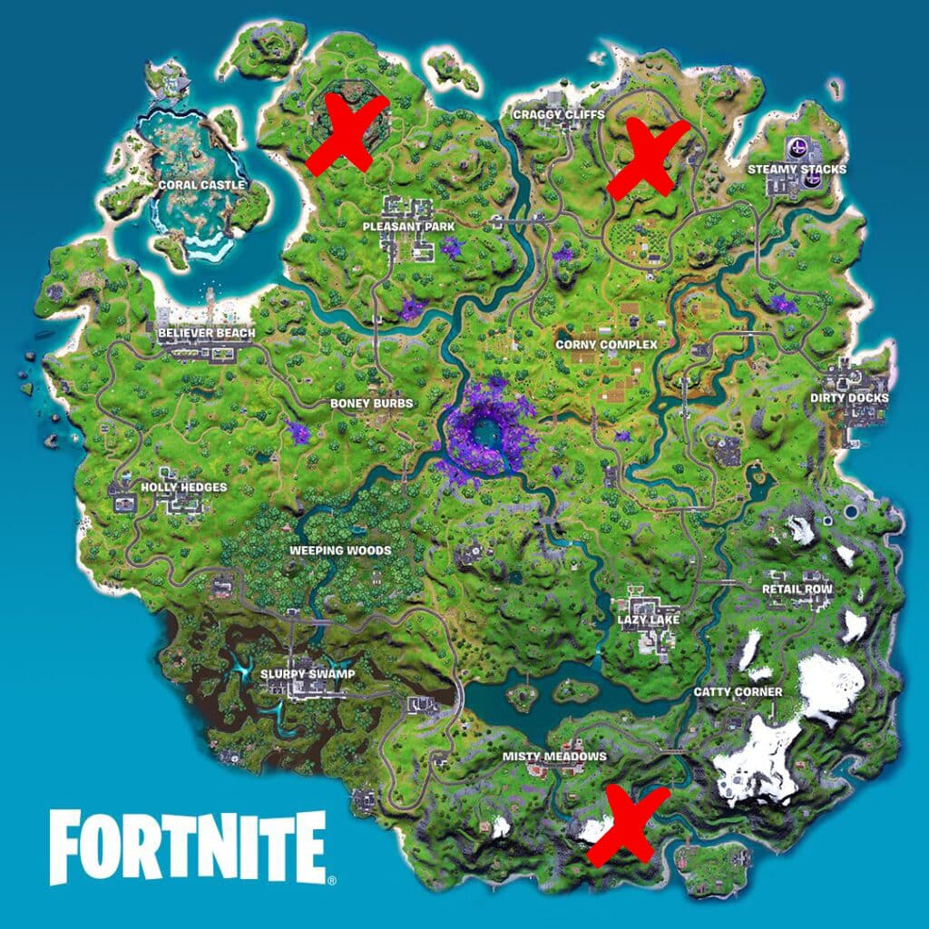 Fortnite IO equipment locations