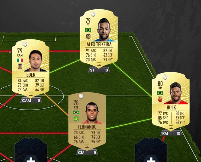 Screenshot of Ultimate Team squad