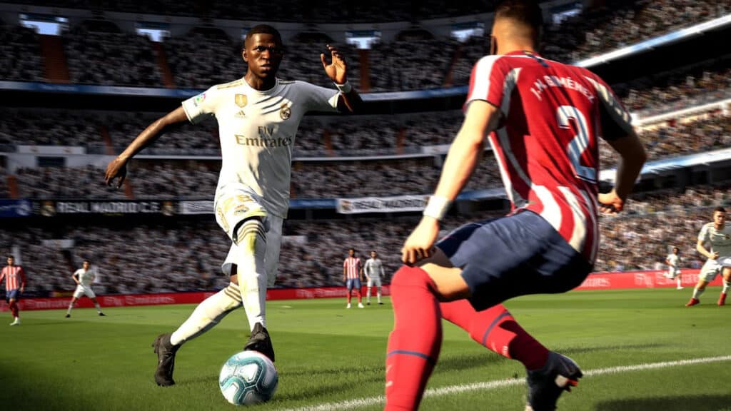 Vinicius Jr dribbling in FIFA 22