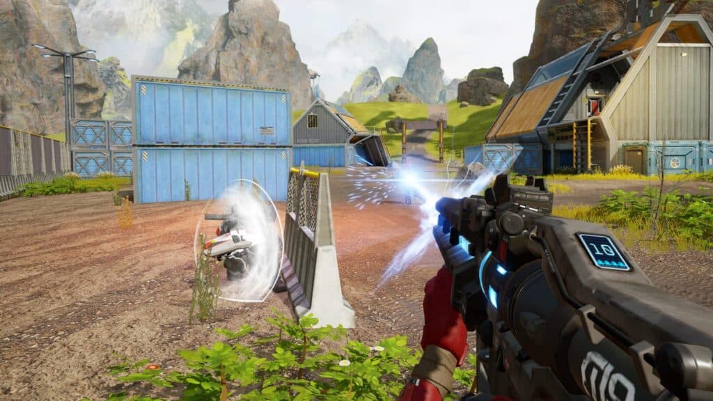 Firing a weapon in Apex Legends