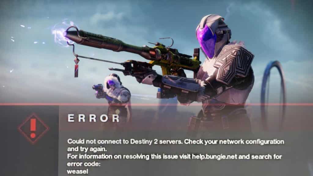 Destiny 2 Error Code Weasel