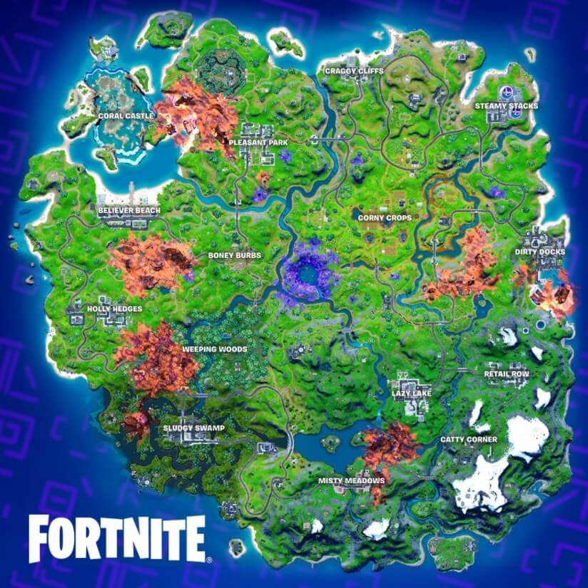 Fortnite Chapter 2 Season 8 map