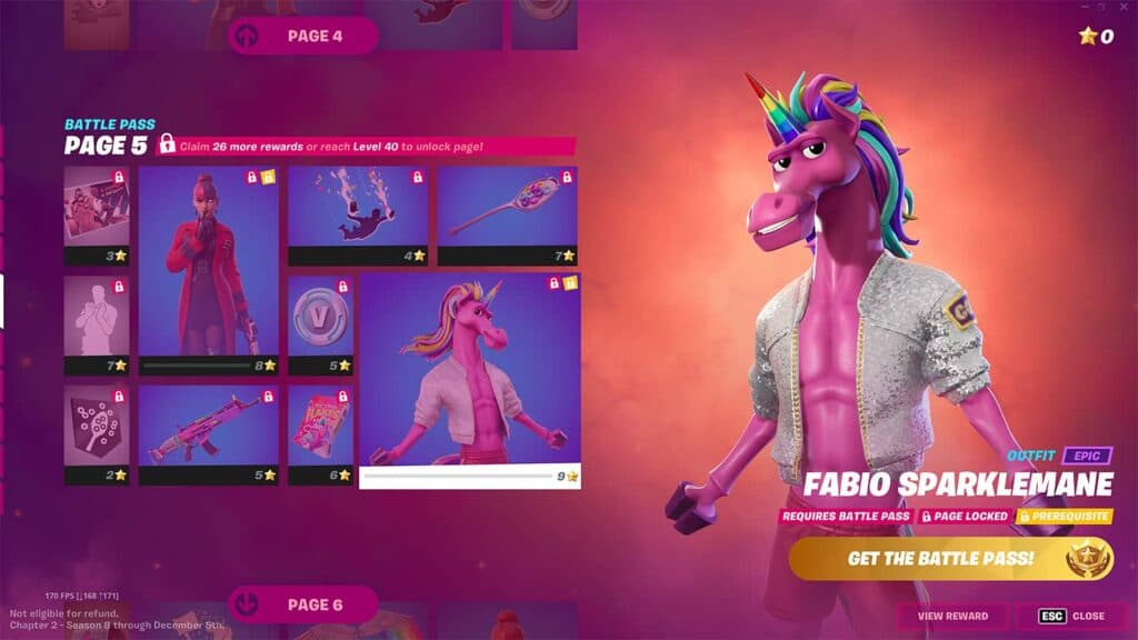 Fortnite unicorn Fabio Sparklemane skin