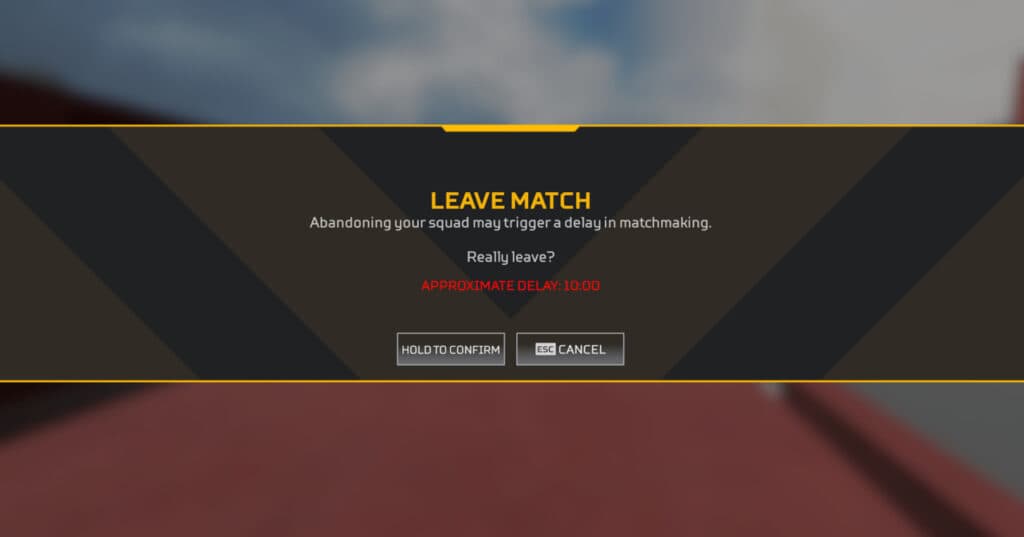 apex legends abandonment warning