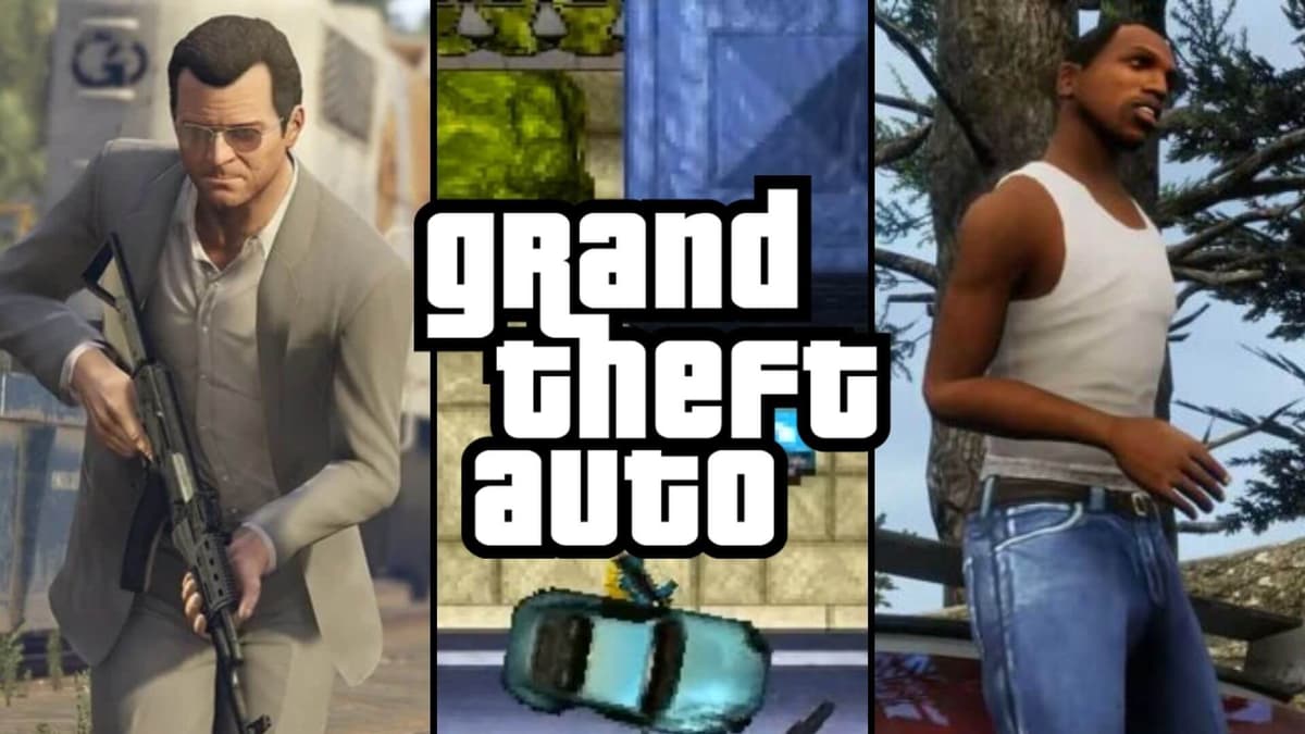 gta 1, gta san andreas, and gta 5