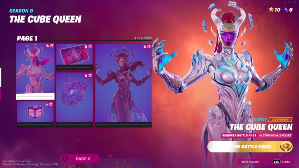 Fortnite Cube Queen battle Pass page 1