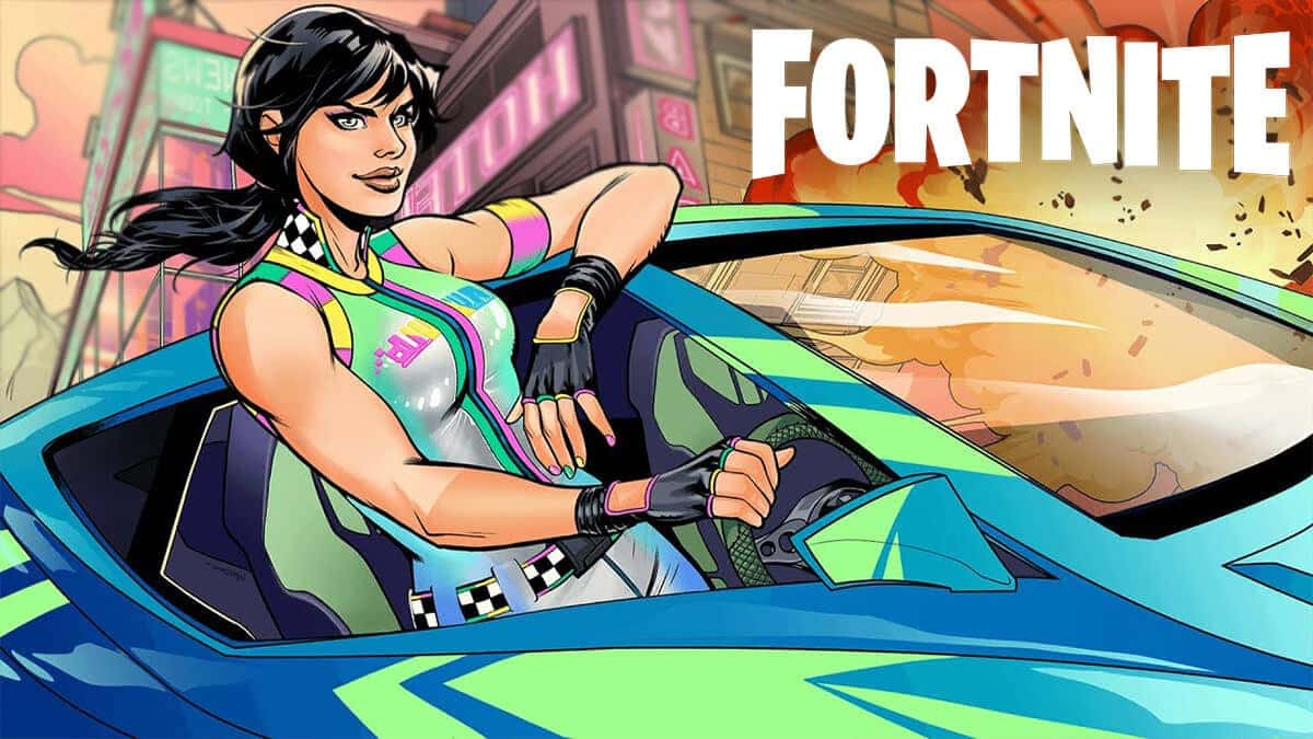 Rainbow Racer loading screen in Fortnite