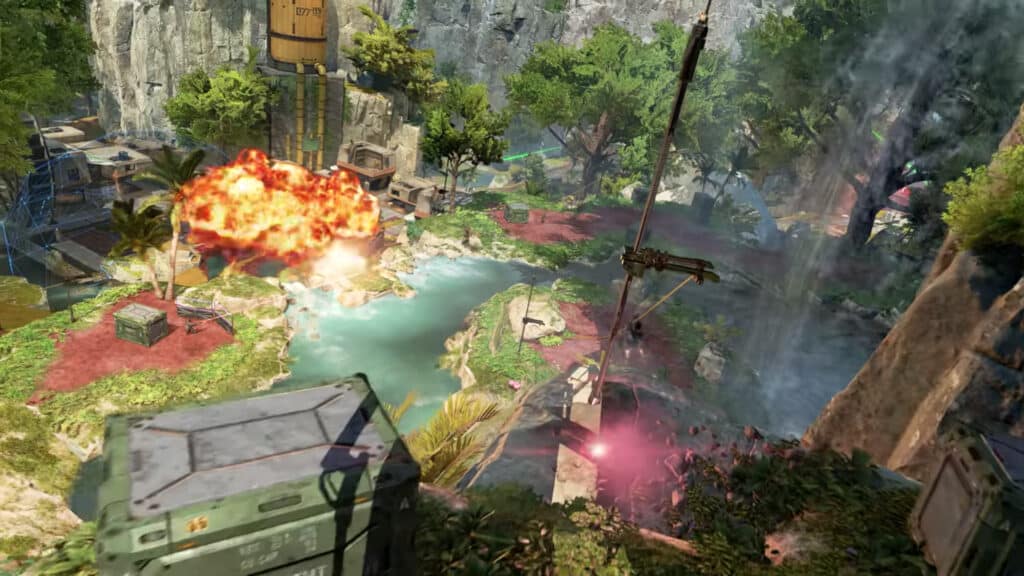 Cascade Falls in Apex Legends Storm Point map