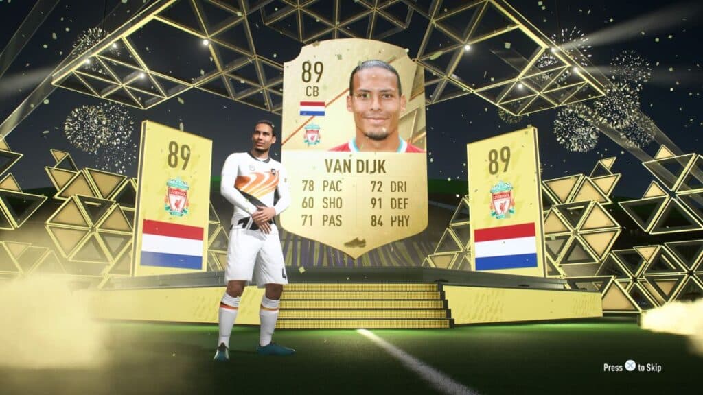 Van Dijk walkout FIFA 22