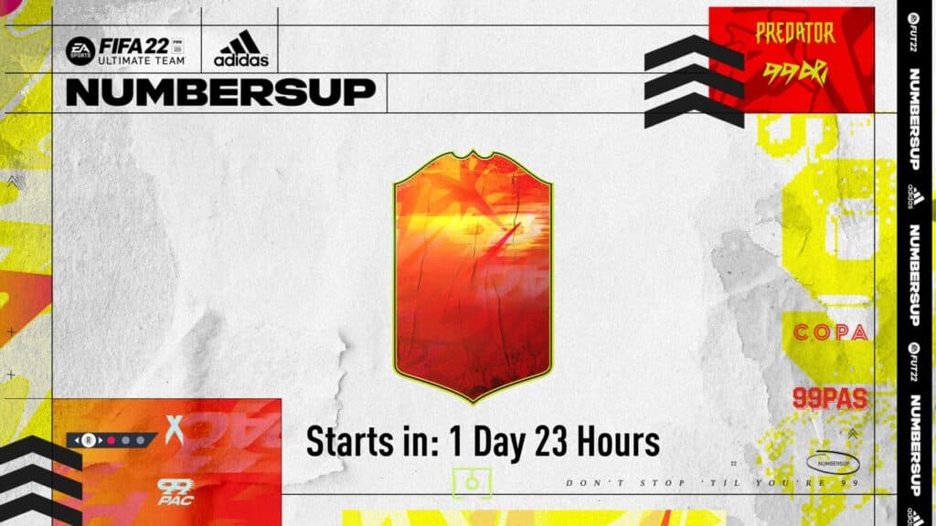 FIFA 22 Adidas 99 Numbers up loading screen