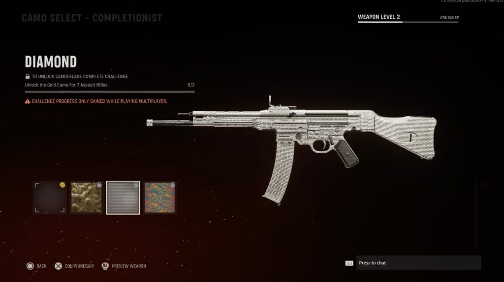 Diamond Camo in Call of Duty: Vanguard