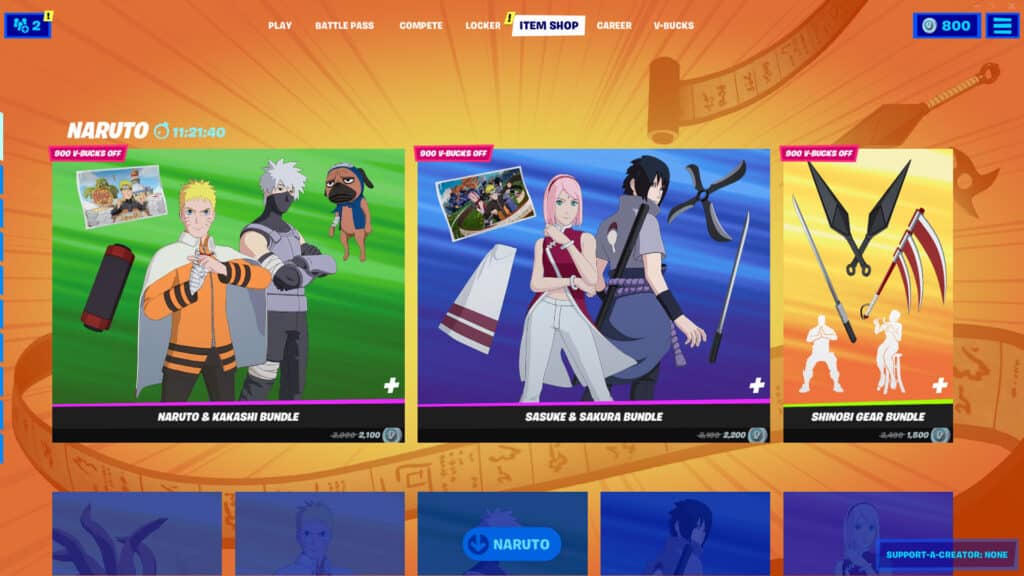 Fortnite Naruto Bundles