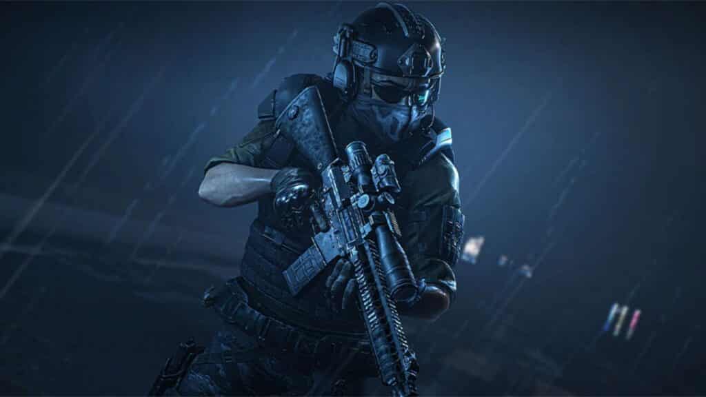 soldier holding gun in ghost recon frontline