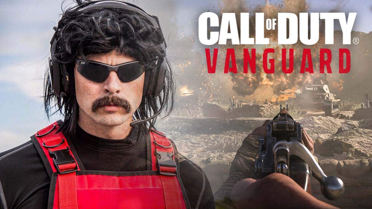 Vanguard logo and Dr Disrespect