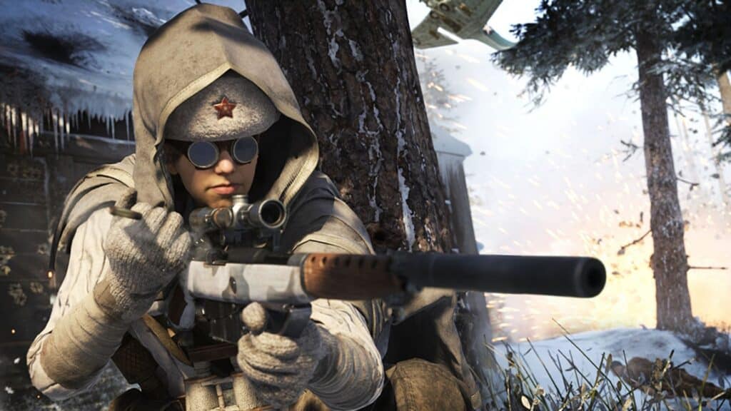 operator polina reloading sniper rifle