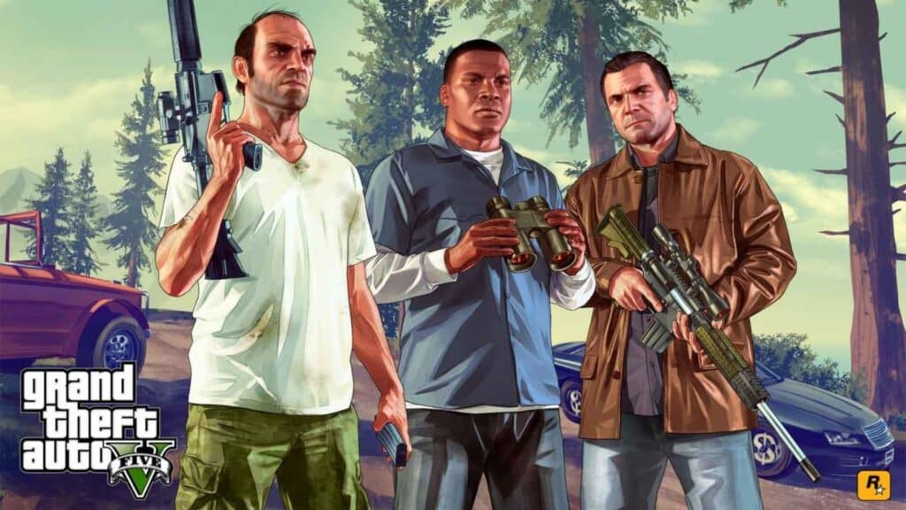 michael franklin, and trevor in gta v art