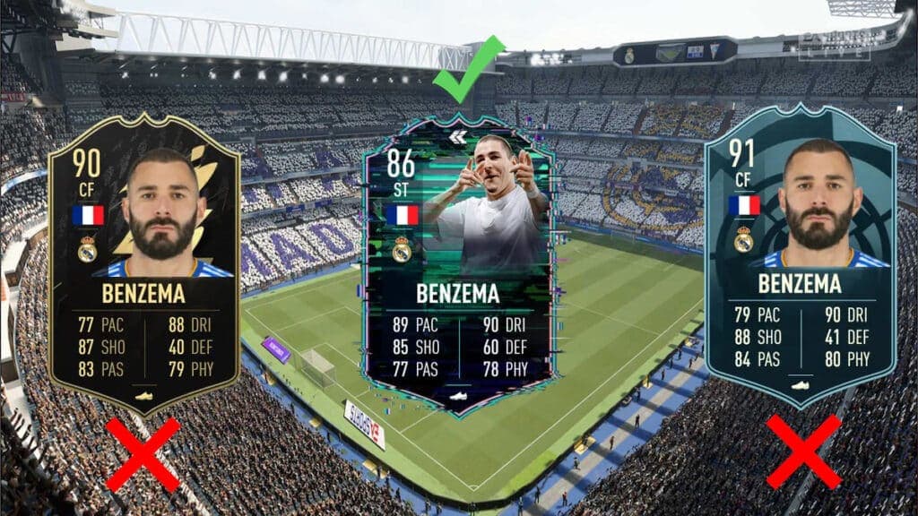 Benzema FUT 22 comparison