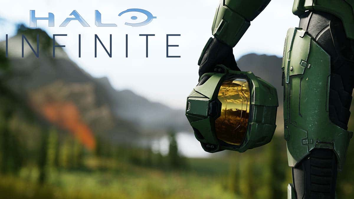 Halo Infinite master chief holding helmet