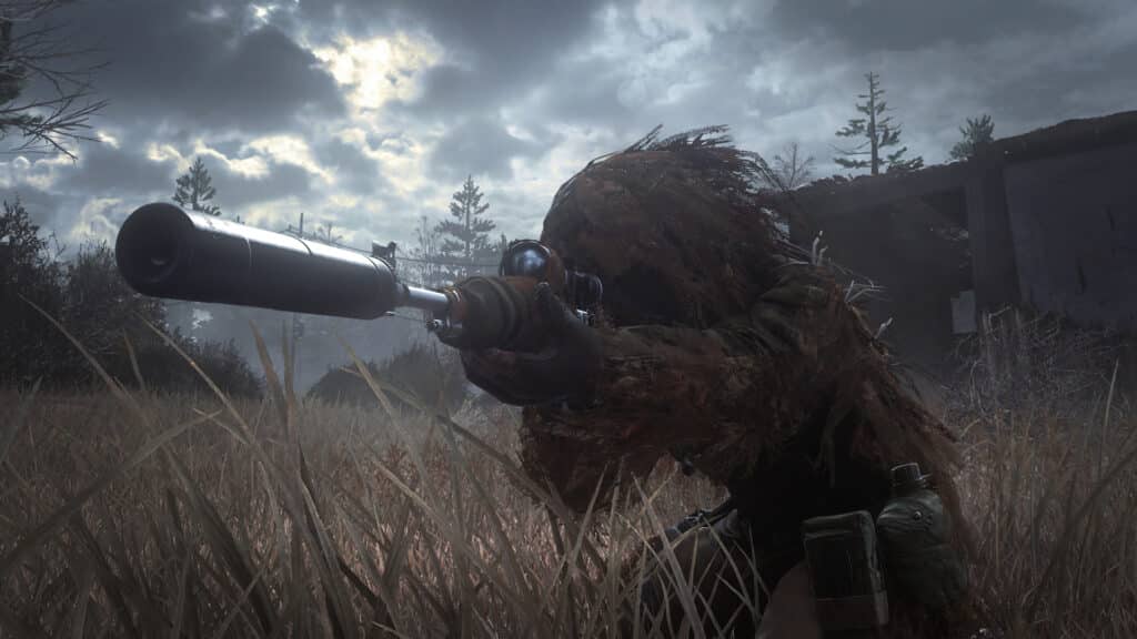 A sniper in Modern Warfare Remastered