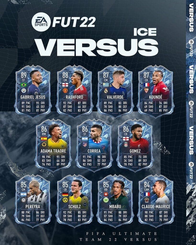 Fifa 22 Ultimate Team FUT Versus Ice