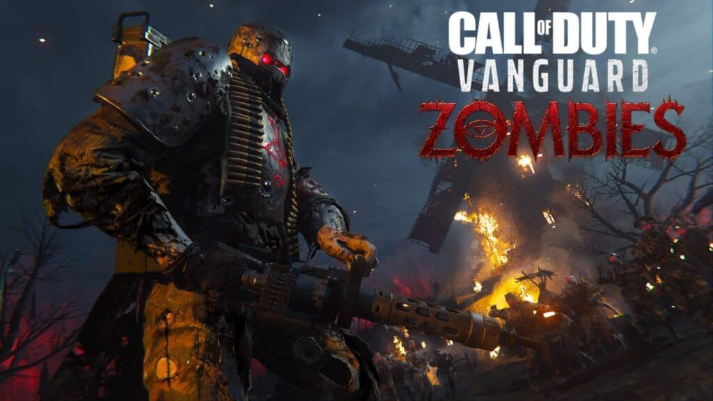 Vanguard Operator holding flamethrower in Zombies mode