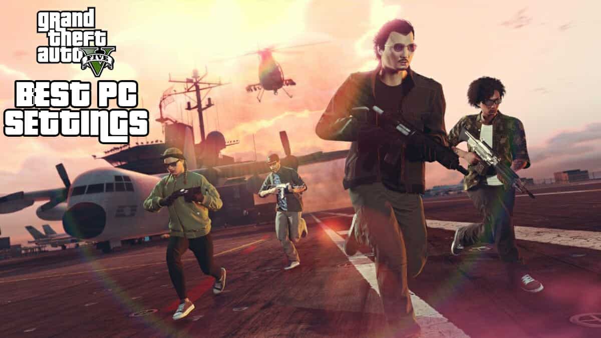 GTA Online characters running from a helicopter