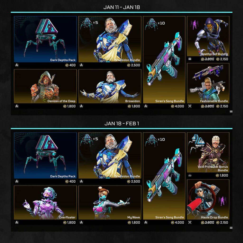 Apex Legends Dark Depths event store