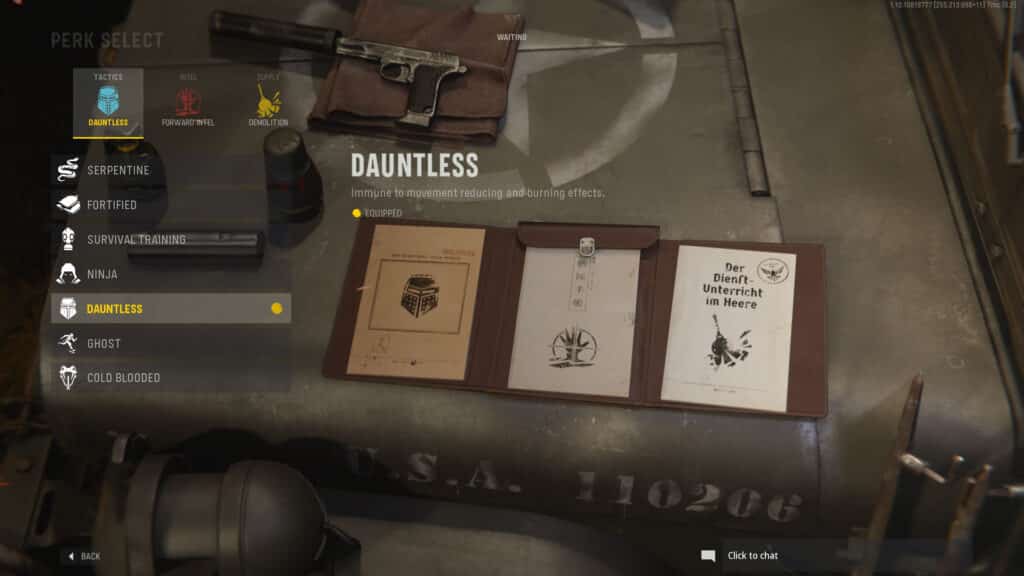 Dauntless Perk in CoD Vanguard