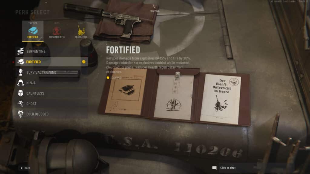 Fortified Perk in CoD Vanguard