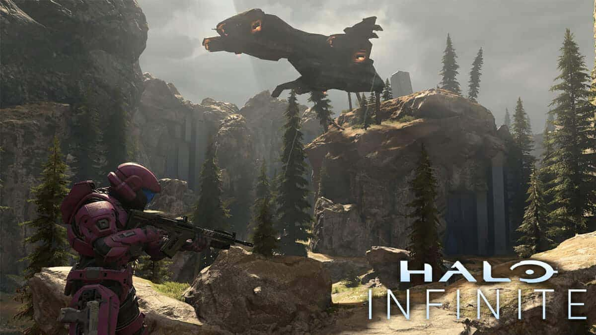 Halo Infinite player standing in a map