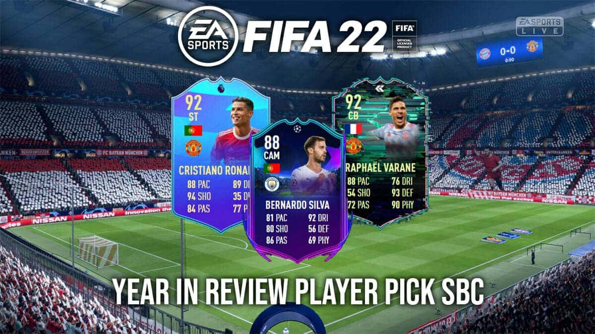 Ronaldo, Varane, and Silva SBC cards