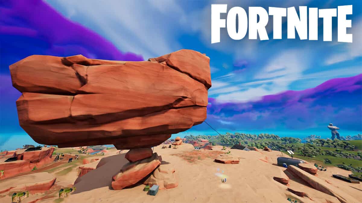 Impsosible Rock Formation in Fortnite