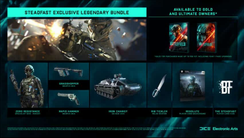 Steadfast Exclusive Legendary Bundle in Battlefield 2042